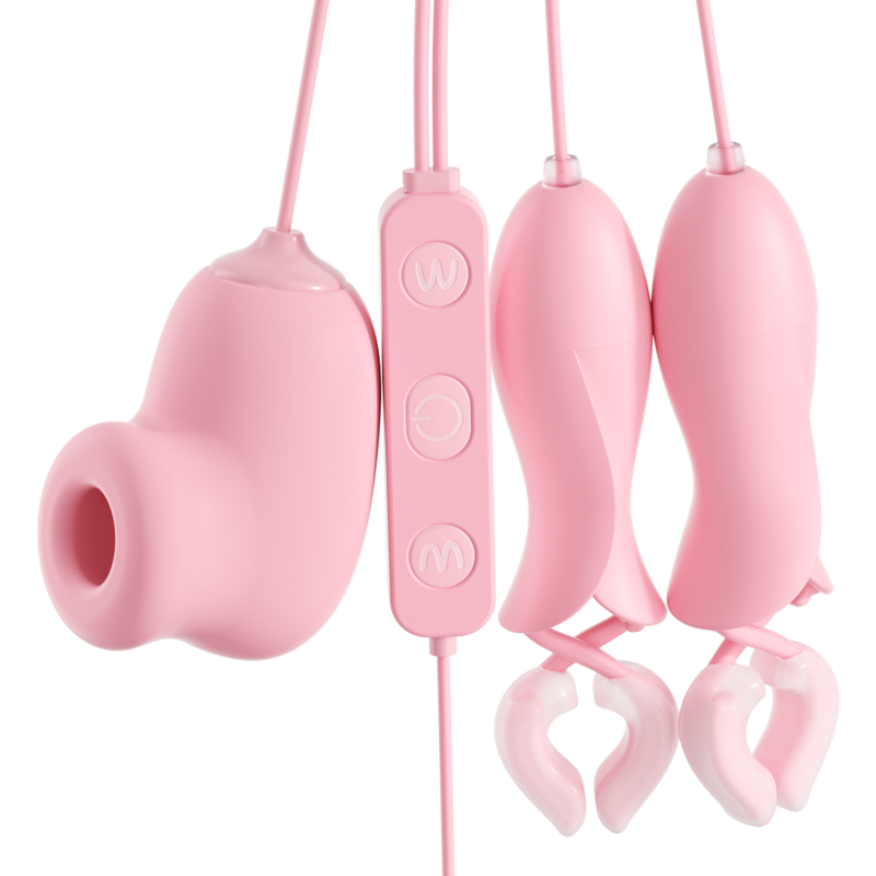 Mizzzee Remote control breast clamp SM for women products[X2 Clamp-109]