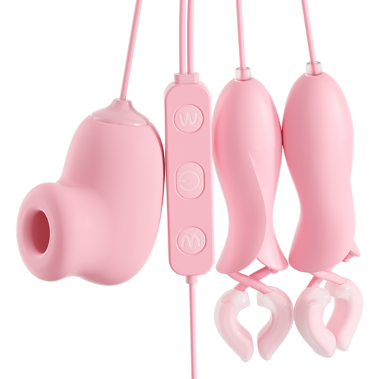 Mizzzee Remote control breast clamp SM for women products[X2 Clamp-109]