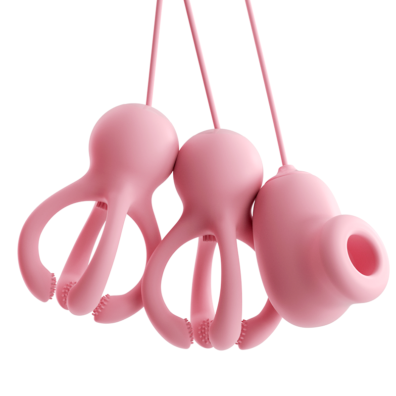 Mizzzee Little octopus breast vibrator for women products[X2 Clamp-112]