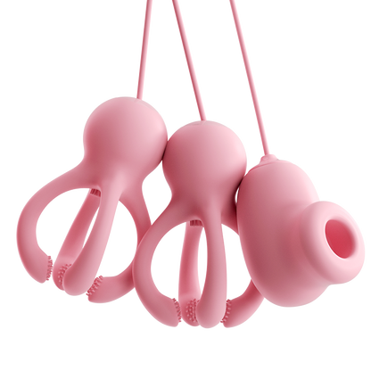 Mizzzee Little octopus breast vibrator for women products[X2 Clamp-112]